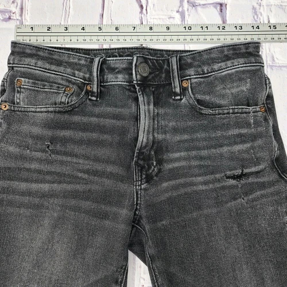American Eagle AirFlex 360 Men's Size 29x30 Faded Black Distressed Skinny Jeans